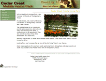 Tablet Screenshot of cedarcrestmhp.com